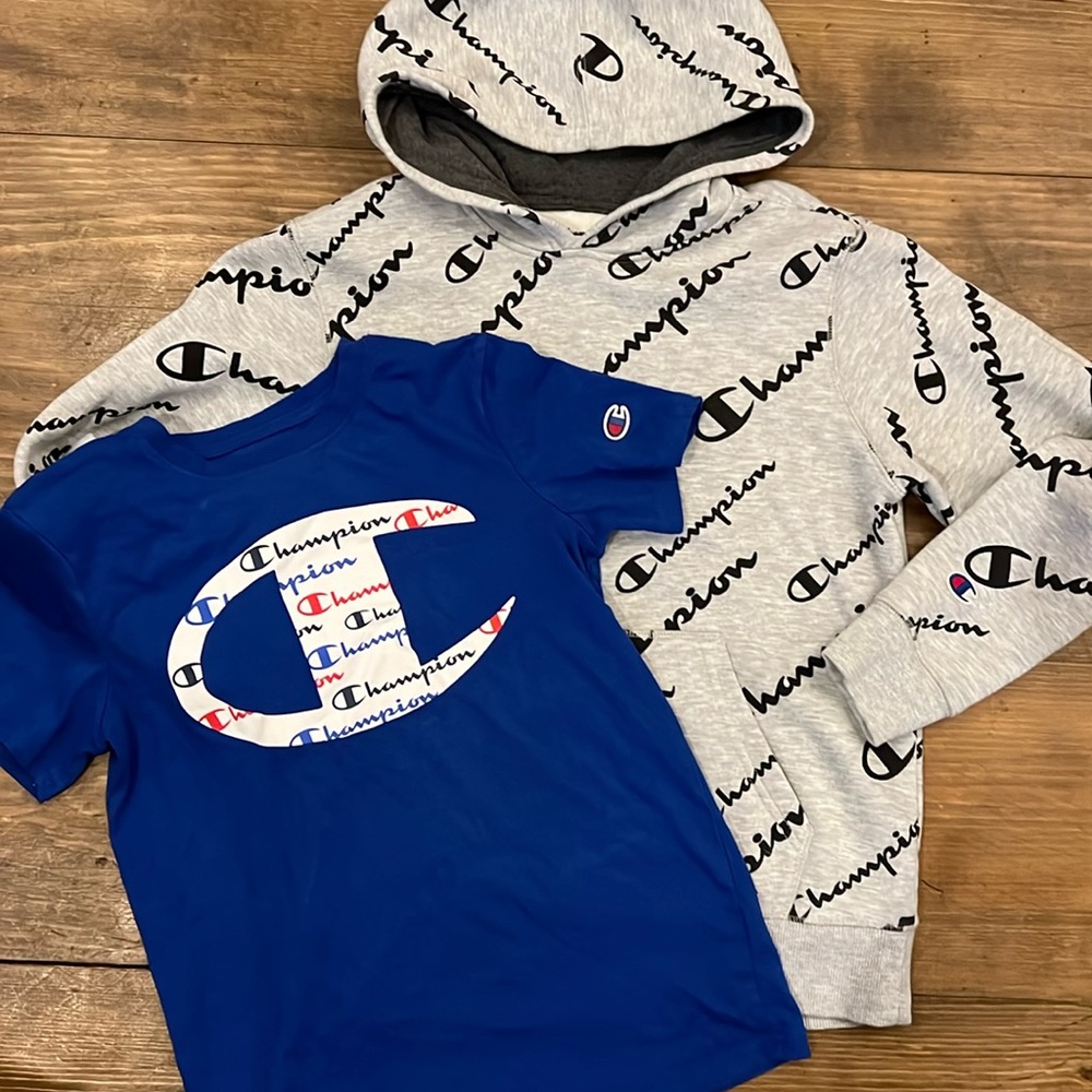 CHAMPION SET YL HOODIE & TEE